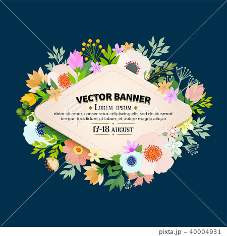 Floral frame design 40004931