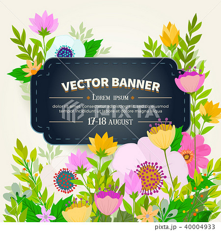 Floral frame design 40004933