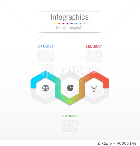 Infographic design elements with 3 options. 40005148