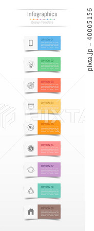 Infographic design elements with 10 options. 40005156