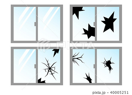 窓ガラスのイラスト素材 40005251 Pixta