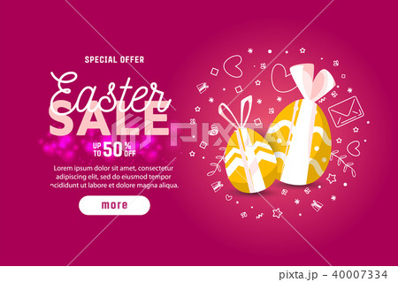 Easter. Sale banner with place for text. 40007334