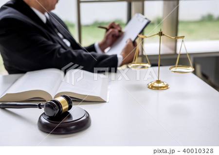 Judge gavel with Justice lawyers, Businessman in suit or lawyer 40010328
