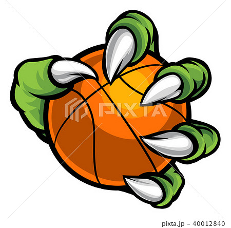 Monster or animal claw holding Basketball Ball Monster or animal claw holding Basketball Ball 40012840
