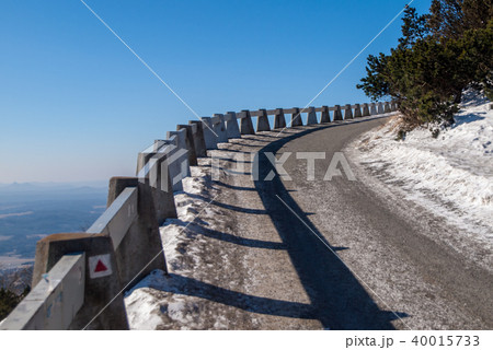 Road to Jested Mountain on sunny winter day, Liberec, Czech Republic Road to Jested Mountain on sunny winter day, Liberec, Czech Republic 40015733