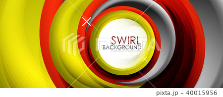Spiral swirl flowing lines 3d vector abstract background 40015956