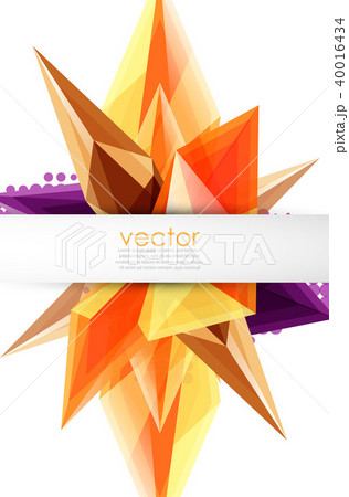 Colorful blooming crystals vector abstract background 40016434