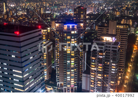 福岡県 福岡タワーからの夜景の写真素材