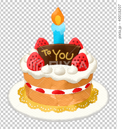 バースデーケーキ(水彩)-toYou 40018207