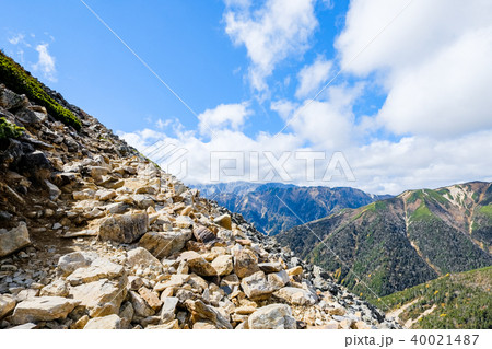 秋の常念岳登山 40021487