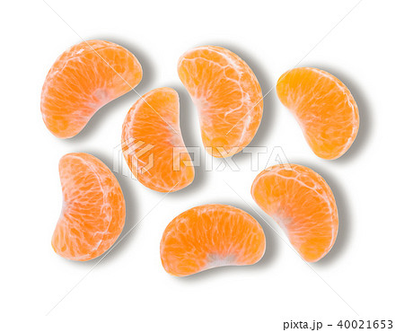 Top view of Tangerine isolated on white background 40021653
