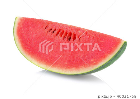 Slice of watermelon on white background Slice of watermelon on white background 40021758