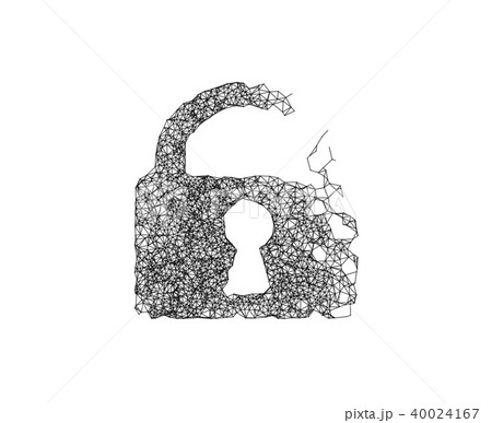 network security, hack, data leak, breach, lock 40024167