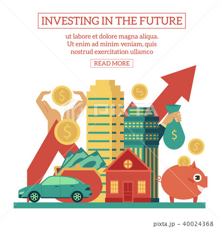 Vector flat investing in the future poster template Vector flat investing in the future poster template 40024368