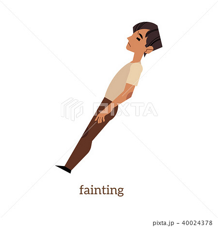 Vector flat man with fainting Vector flat man with fainting 40024378