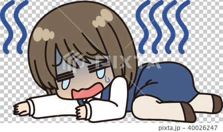 女性会社員_体調不良_倒れる 女性会社員_体調不良_倒れる 40026247