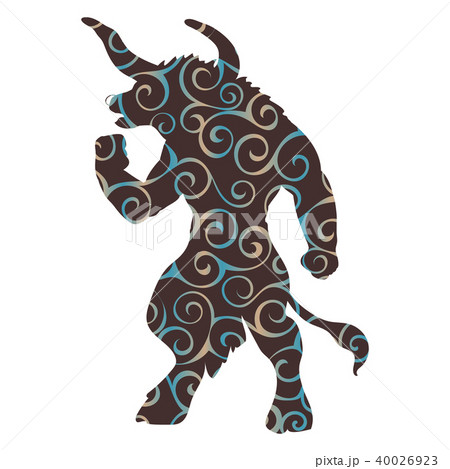 Minotaur pattern silhouette ancient mythology fantasy 40026923
