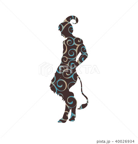 Satyr Faun pattern silhouette ancient mythology fantasy 40026934