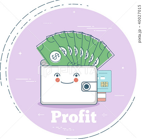 Money profit concept in line art style Money profit concept in line art style 40027015