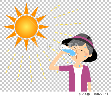 老年婦女中暑測量水合作用 40027131