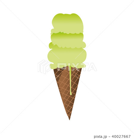 Vector cartoon ice cream dessert sweet food icon 40027667