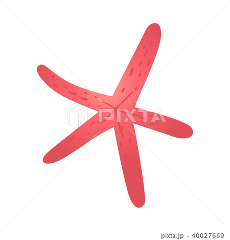 Vector cartoon red starfish icon 40027669