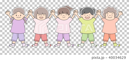 4 infants _ Banzai _ side by side _ girls 40034629