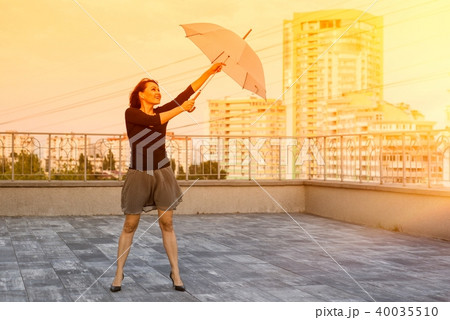 Woman with an umbrella. 40035510