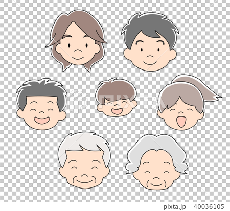 Large family _ list _ smile icon Large family _ list _ smile icon 40036105