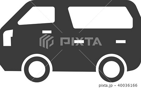 車 イラスト ボックスカー シルエット のイラスト素材 40036166 Pixta