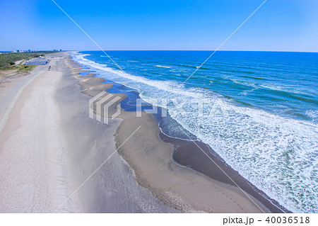 九十九里長生村一松付近を空撮 40036518