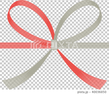Round red and white mizuhiki Round red and white mizuhiki 40036850