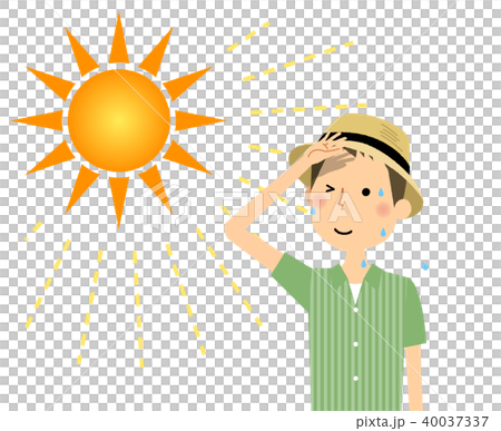 若い男性　熱中症対策 40037337