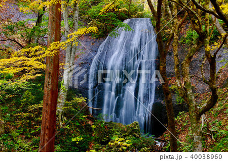 秋の達沢不動滝（福島県・猪苗代町） 40038960