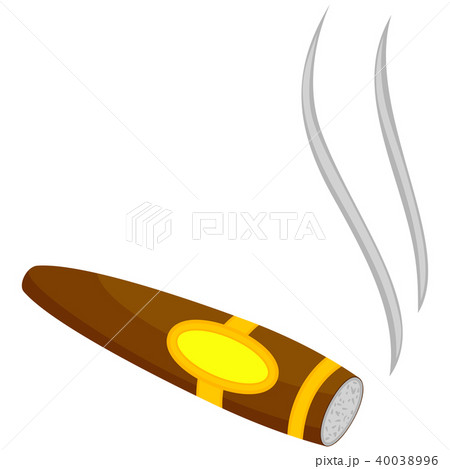 Colorful cartoon lighted cigar 40038996