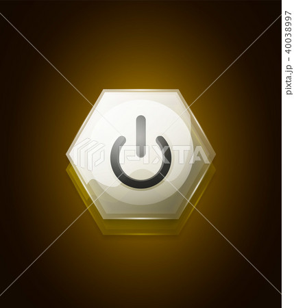 Glass transparent effect power start button, on off icon, vector UI or app symbol design Glass transparent effect power start button, on off icon, vector UI or app symbol design 40038997