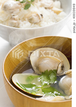 蛤のお吸い物と蛤御飯 蛤のお吸い物と蛤御飯 40039949