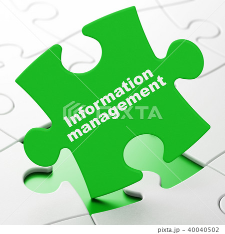 Data concept: Information Management on puzzle background Data concept: Information Management on puzzle background 40040502