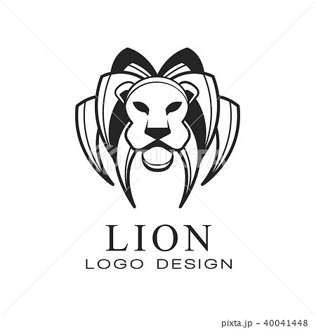 Lion logo, black and white design element for poster, banner, embem, badge, tattoo, t shirt print Lion logo, black and white design element for poster, banner, embem, badge, tattoo, t shirt print 40041448