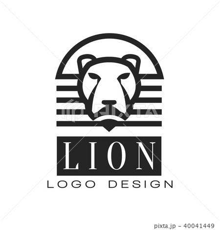 Lion logo, design element for poster, banner, embem, badge, t shirt print, classic vintage style 40041449
