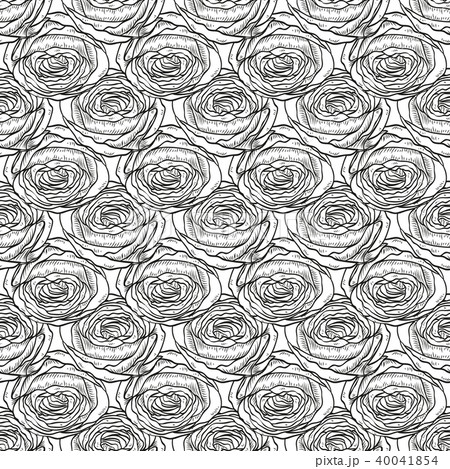 Vector hand drawn lisianthus seamless pattern 40041854