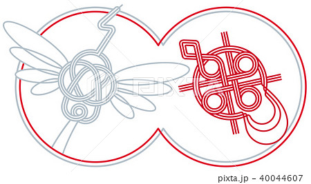 鶴と亀　縁起物  水引き 40044607