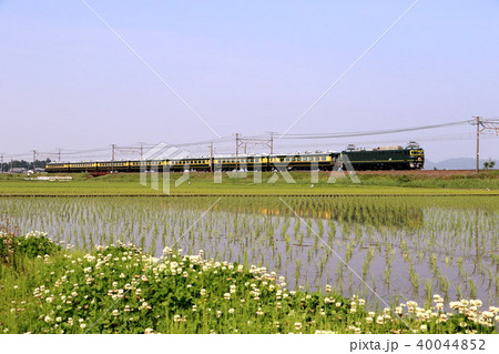田園地帯をはしるサロンカーなにわ 40044852