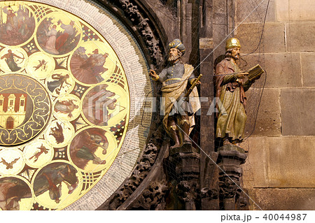 medieval astronomical clockin Prague, Czech  40044987