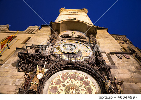 medieval astronomical clockin Prague, Czech medieval astronomical clockin Prague, Czech 40044997