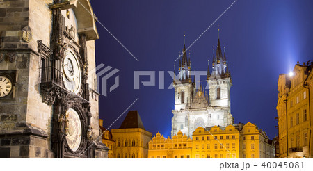Prague Astronomical Clock and Church Prague Astronomical Clock and Church 40045081