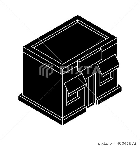 Store front. Black isometric drawing 40045972