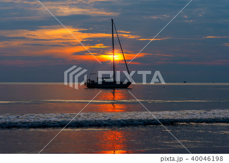 Sailing boat on the sea Sailing boat on the sea 40046198