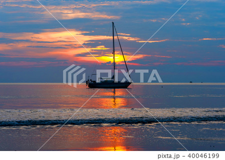 Sailing boat on the sea 40046199