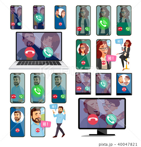 Online Call Vector. VoIP Technology, Voice Over IP, IP Telephony. Smartphone, Laptop, Tablet Online Call Vector. VoIP Technology, Voice Over IP, IP Telephony. Smartphone, Laptop, Tablet 40047821